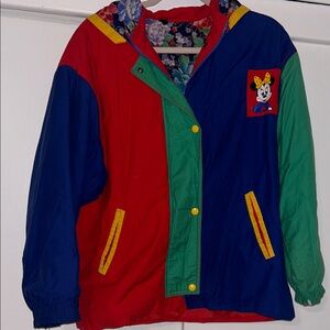 Vintage Disney windbreaker Jacket with Minnie Mouse Patch